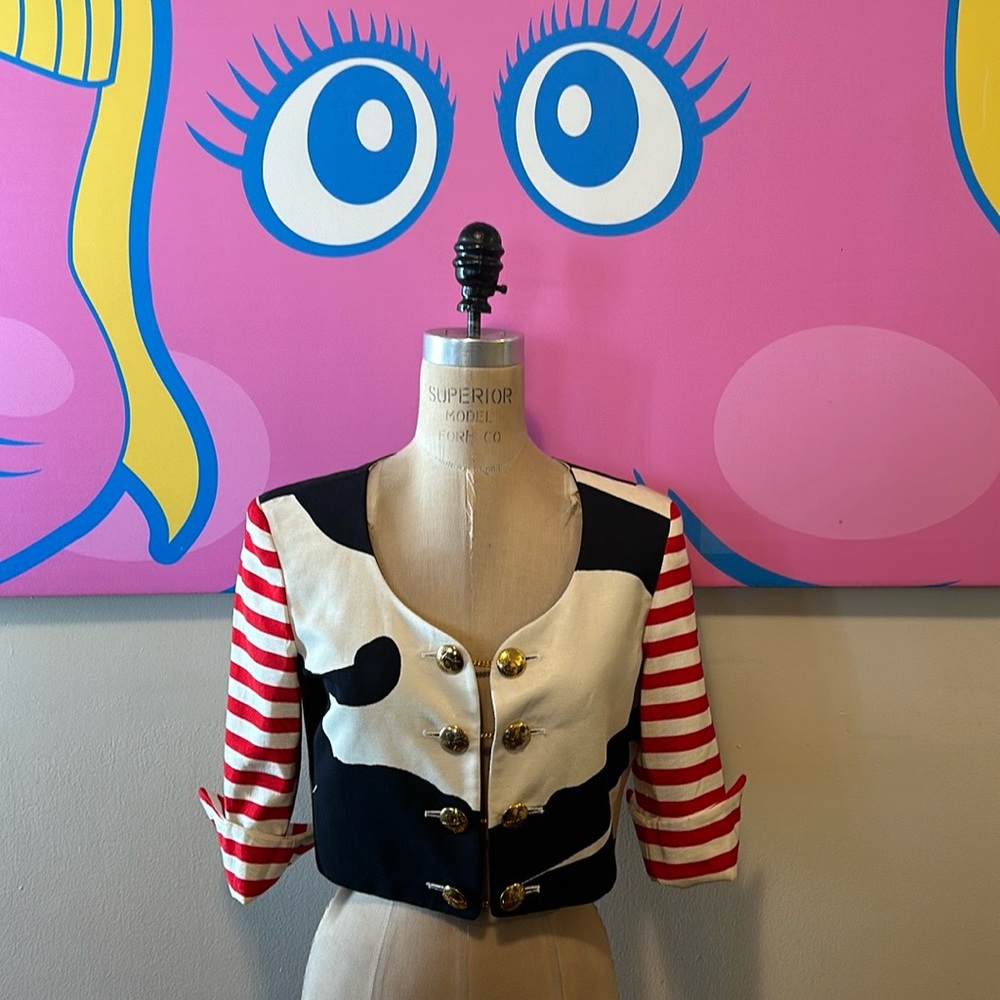 Moschino Cheap Chic Olive Oyl Cropped Foot Hand Jacket